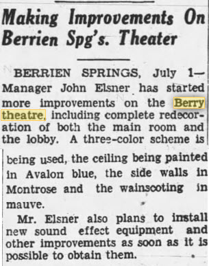 Berry Theatre - July 19 1947